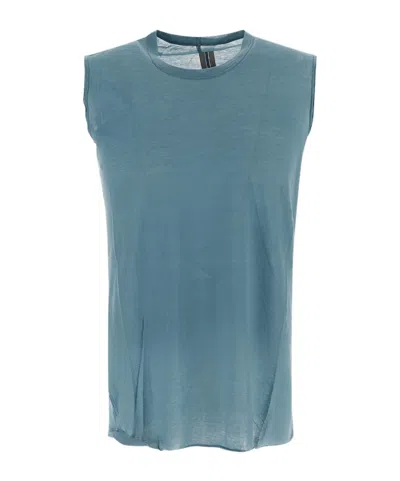 Rick Owens Open-necked Black Shirt In Green