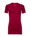 Rick Owens Open-necked Black Shirt In Red