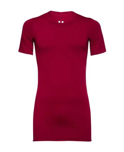 Rick Owens Open-necked Black Shirt In Red