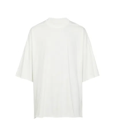 Rick Owens Open-necked Black Shirt In White