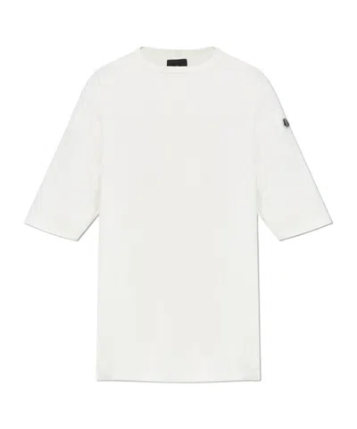 Rick Owens Open-necked Black Shirt In White