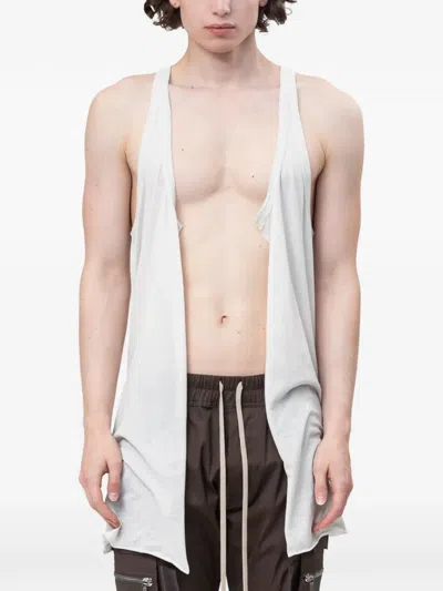 Rick Owens Open Pony Tank Top In White