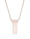 Rick Owens Open Trunk Charm Necklace In Brown