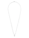Rick Owens Open Trunk Charm Necklace In Silver