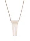 Rick Owens Open-trunk Charm Necklace In Metallic