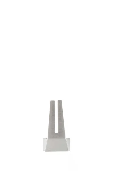 Rick Owens Open Trunk Ring In Silver
