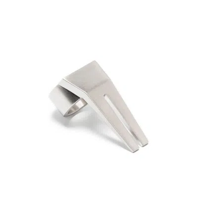 Rick Owens Open Trunk Ring In Metallic