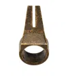 Rick Owens Open Trunk Ring In Yellow