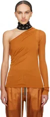 Rick Owens Orange Athena Tank Top In 53 Clay