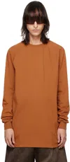 Rick Owens Orange Baseball Sweatshirt In 53 Clay