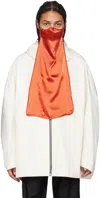 Rick Owens Orange Long Face Mask In 53 Orange