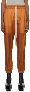 Rick Owens Orange Track Lounge Pants In 53 Clay