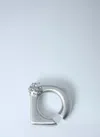 Rick Owens Orb Ear Cuff In Silver