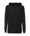 Rick Owens Organic-cotton Fine-knit Hoodie In Black