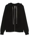 Rick Owens Organic Cotton Hoodie In Black