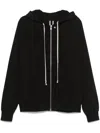 Rick Owens Organic Cotton Hoodie In Black