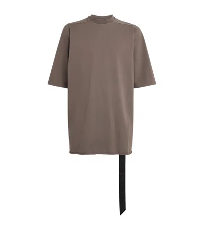 Rick Owens Organic Cotton Jumbo T-shirt In Gray