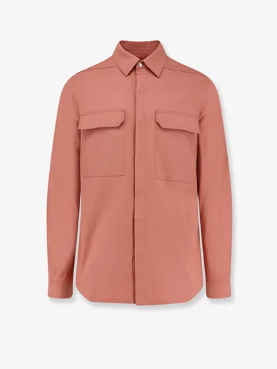Rick Owens Organic Cotton Shirt In Pink