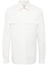 Rick Owens Long-sleeve Cotton Shirt In White