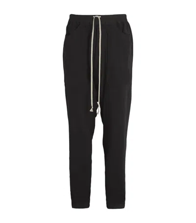 Rick Owens Organic Cotton Slim Sweatpants In Black