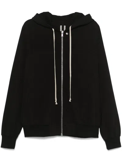 Rick Owens Organic Cotton Sweatshirt With Hood In Black