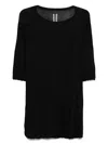 Rick Owens Organic Cotton T-shirt In Black