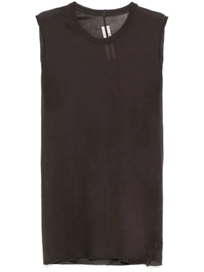 Rick Owens V-tank Cashmere & Wool Sweater Vest In Black