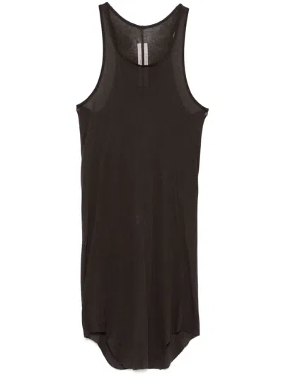 Rick Owens Organic Cotton Tank Top In Dark Dust