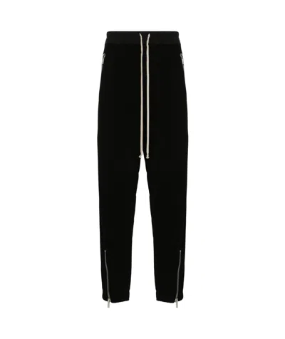 RICK OWENS ORGANIC-COTTON TAPERED TROUSERS
