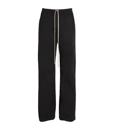 Rick Owens Organic Cotton Trousers In Black