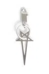 Rick Owens Silver Pentagram Keychain In Silver