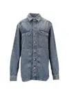 Rick Owens Women Blue Denim Jacket In Blue