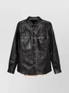 Rick Owens Leather Jacket In Black