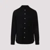 Rick Owens Leather Outershirt With Pockets And Collar In Black