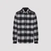 Rick Owens Checked Pattern Long Sleeve Outer Shirt In Black