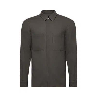 Pre-owned Rick Owens Outershirt 'dark Dust' | Grey | Men's Size 50 In Gray
