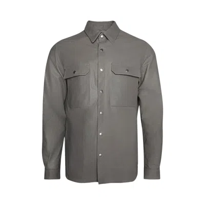 Pre-owned Rick Owens Outershirt 'dust' | Grey | Men's Size 56