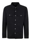 Rick Owens Long-line Felted Cotton Shirt In Black
