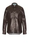 Rick Owens Outershirt In Mahogany