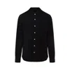 Rick Owens Leather Outershirt With Pockets And Collar