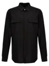 Rick Owens Pointed-collar Cotton Shirt In Black