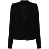 Rick Owens Grain De Poudre Blazer In Black