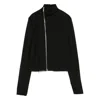 Rick Owens Tailored Jacket With High Collar And Long Sleeves In Black
