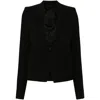 Rick Owens Grain De Poudre Blazer In Black