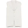 Rick Owens Hollywood Dirt Tailored Sleeveless Waistcoat In White