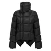 Rick Owens Womens Black Naska Asymmetric Padded Jacket In Black