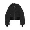 Rick Owens Hooded Quilted Down Jacket And Pockets In Black