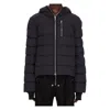 Rick Owens Mens Black Gimp Padded Shell-down Jacket In Blue