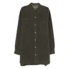 Rick Owens Khaki Concordians Oversized Outershirt In Green