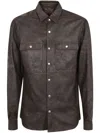 Rick Owens Men Outeshirt Leather Jacket